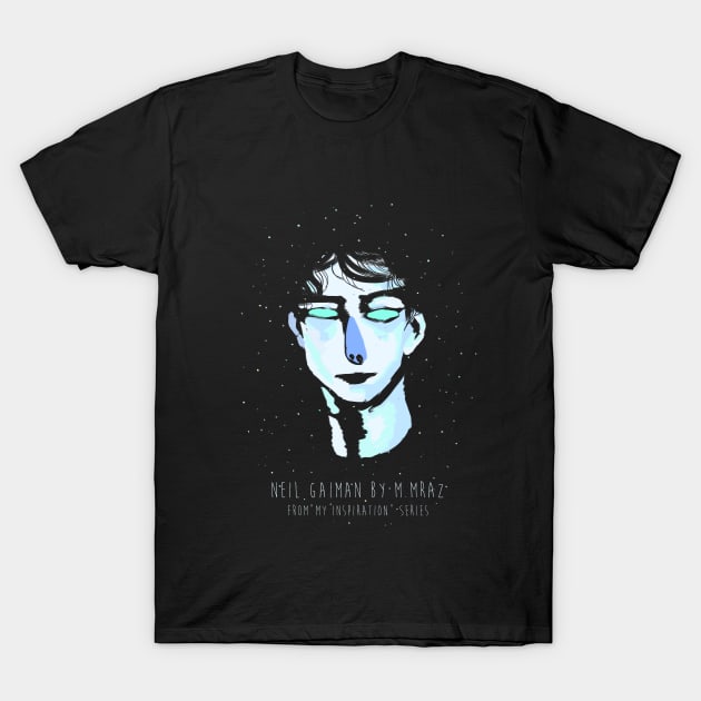 Neil Gaiman by M. Mraz T-Shirt by mimo85